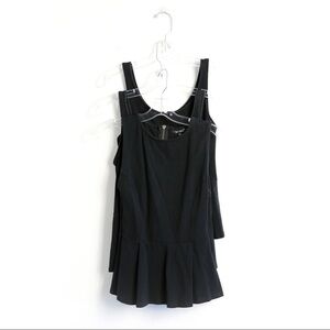 Bundle of 3 black peplum tops Express Topshop cotton blend stretch slim fit S 4
